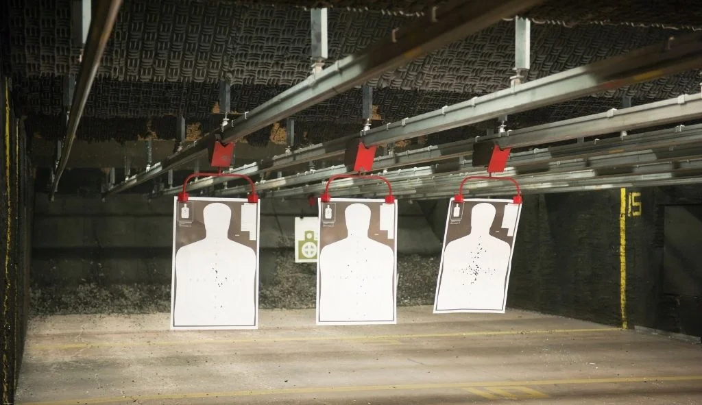 An indoor shooting range